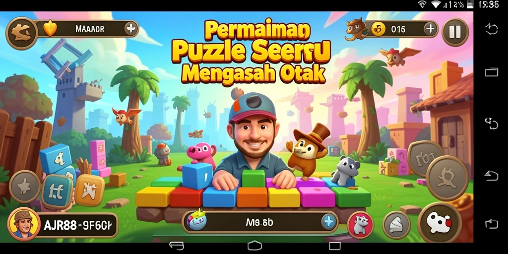 Tampilan gameplay Puzzle AJR88 yang menarik dan seru.