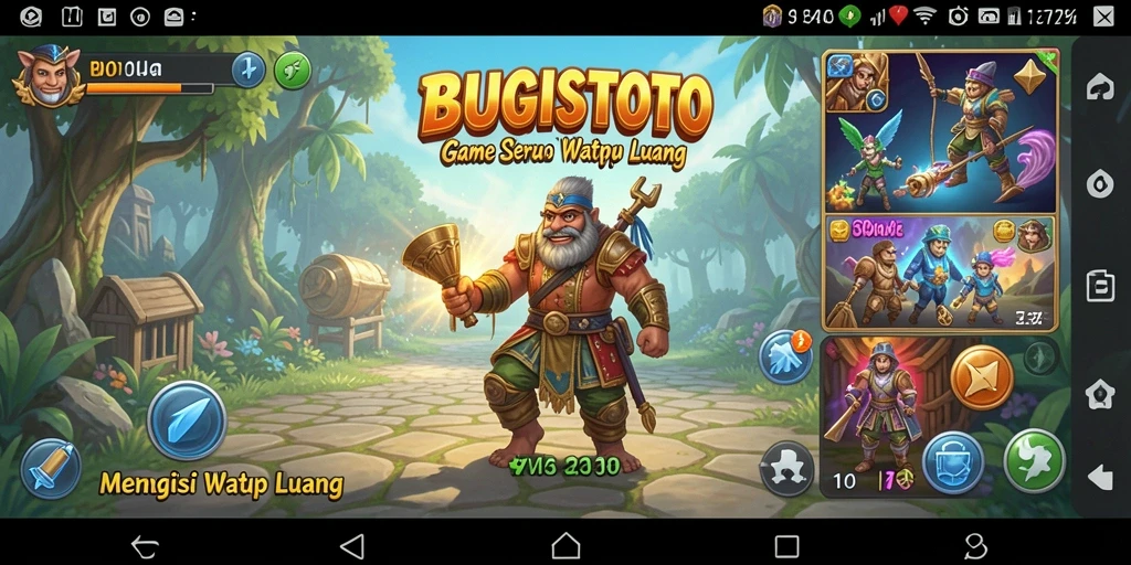 Screenshot gameplay BUGISTOTO menunjukkan keseruan bermain tanpa henti.