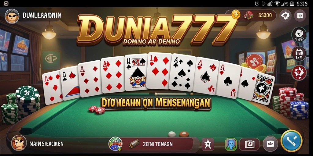 Tampilan screenshot DUNIA777 dengan gameplay domino yang menarik.