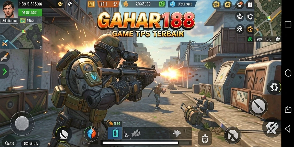 Screenshot menampilkan intensitas pertempuran dalam gameplay TPS.