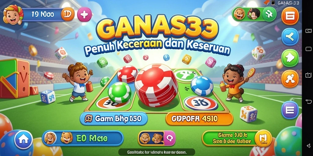 Screenshot GANAS33 menampilkan gameplay Bingo yang seru dan interaktif.
