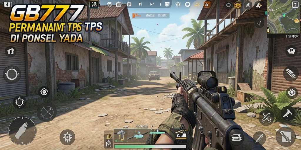 Tangkapan layar GB777 menampilkan aksi intens dalam gameplay TPS.