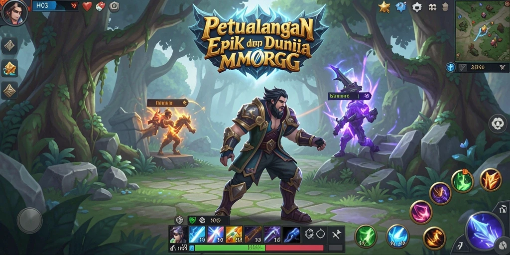 Tampilan gameplay epik dalam dunia MMORPG H03 yang mendebarkan.