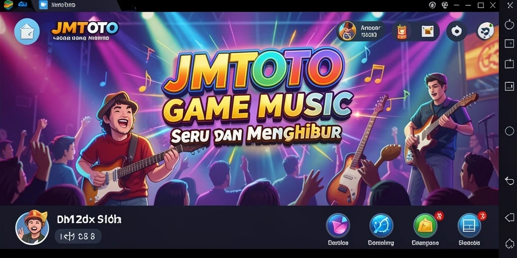 Screenshot utama JMTOTO menampilkan pengalaman bermain musik yang seru.
