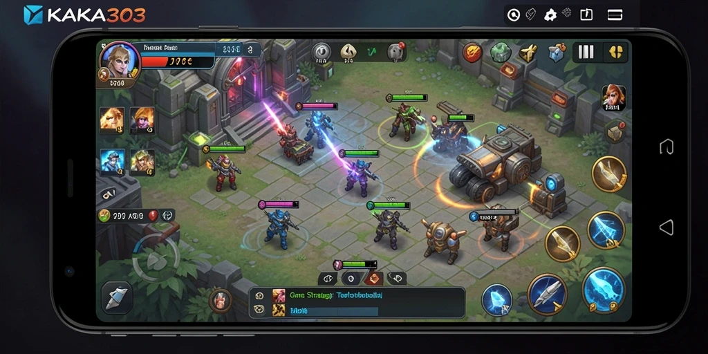 Tampilan gameplay KAKA303 menunjukkan aksi strategi yang mendebarkan.