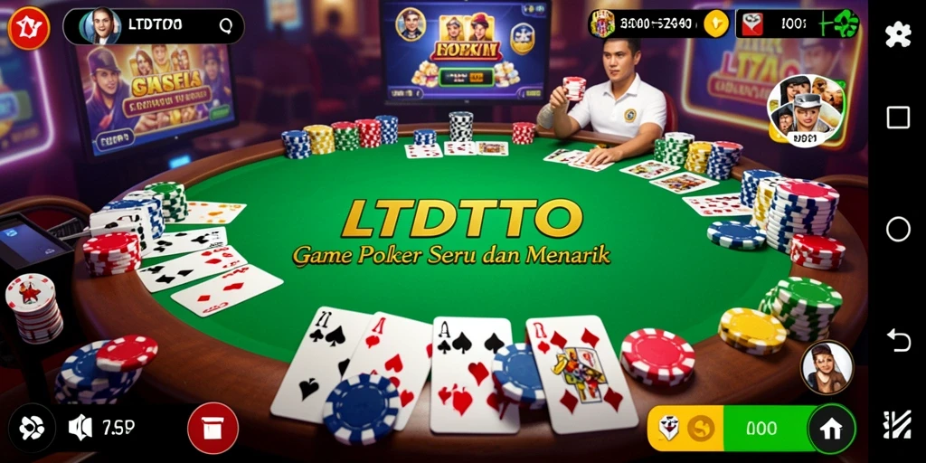 Tampilan gameplay LTDTOTO dengan suasana Poker yang seru.