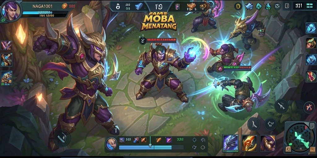 Screenshot menunjukkan aksi bertempur dalam NAGA1001 yang menegangkan.