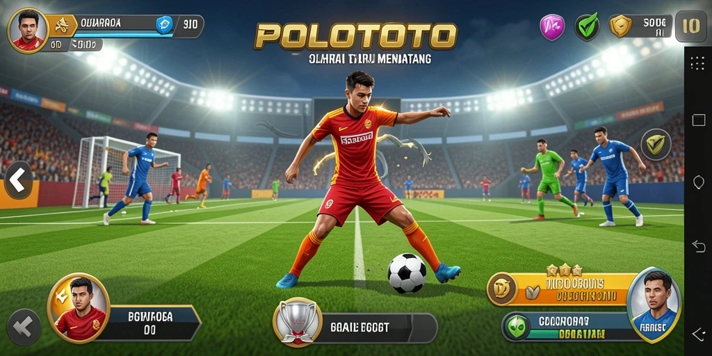Tampilan gameplay seru dari POLOTOTO dalam aksi olahraga.