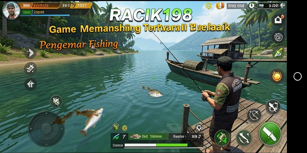 Tampilan gameplay yang menarik dari RACIK198 dengan ikan yang beragam.