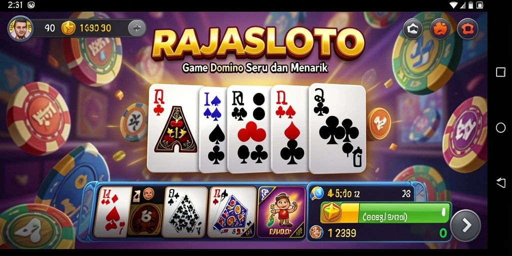 Tampilan gameplay seru dalam RAJASLOTO dengan fitur interaksi sosial.