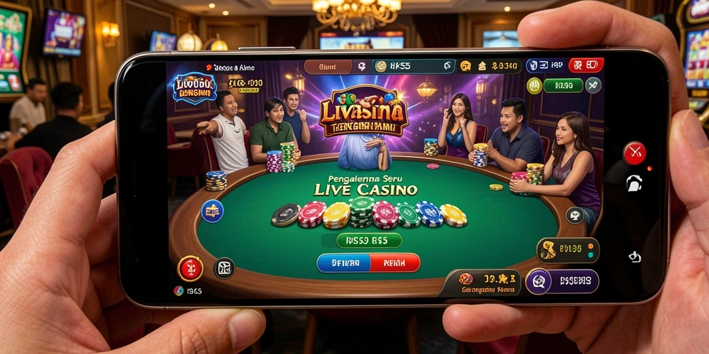 Gameplay Live Casino RK55 menghadirkan dealer profesional dalam suasana kasino nyata.