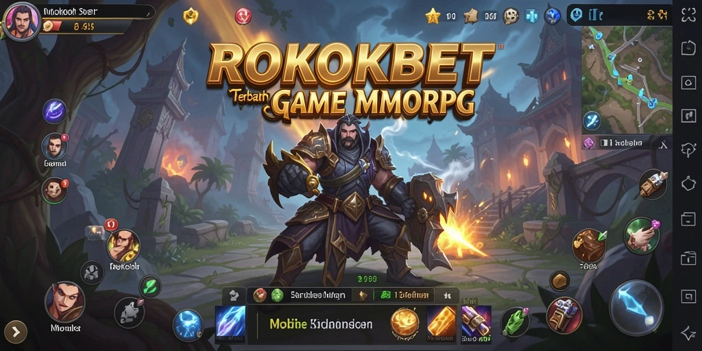 Tampilan gameplay ROKOKBET dengan petualangan seru di dunia MMORPG.