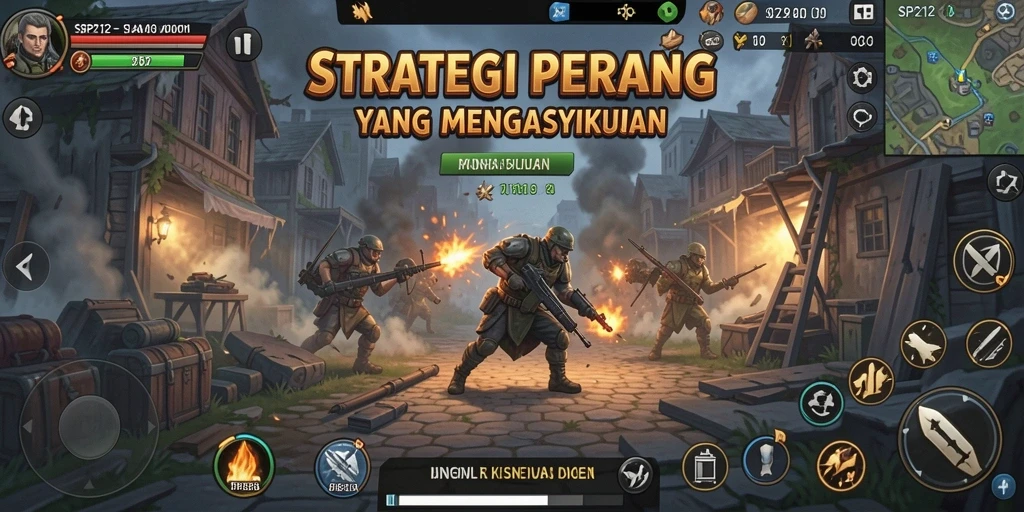 Tampilan menarik dari gameplay SLG di SP212.