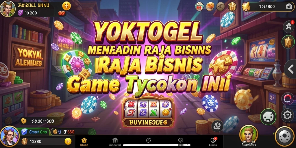 Screenshot gameplay YOKTOGEL yang menampilkan pengelolaan bisnis yang seru.
