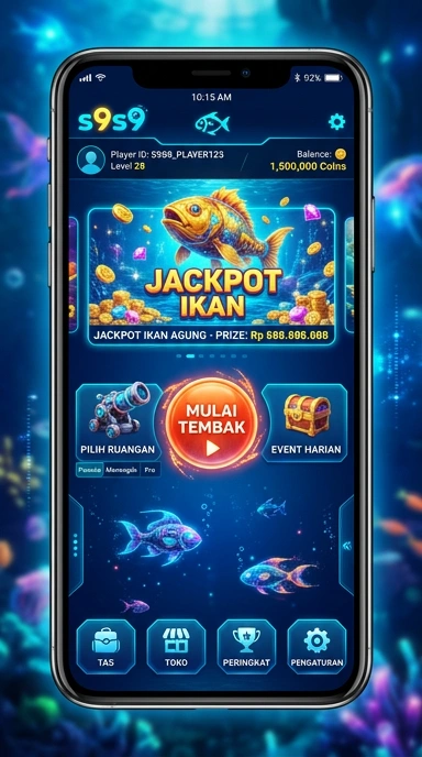 Tampilan antarmuka aplikasi s9s9 yang sederhana dan menarik.